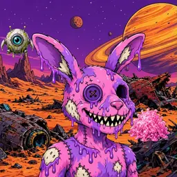 Oozlings #6452, Zombie Bunny · Ship Junkyard