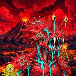 Oozlings #6459, Crab · Lava Fields