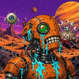 Oozlings #6461, Rusty Robot · Ship Junkyard