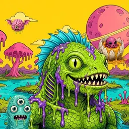 Oozlings #6466, Swamp Fish · Turquoise Swamp
