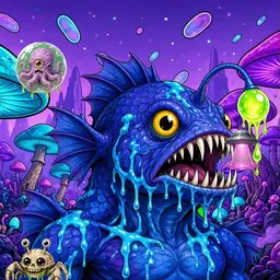 Oozlings #6467, Anglerfish · Fungus Forest