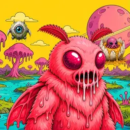 Oozlings #647, Mutated Mutant Moth · Turquoise Swamp