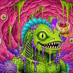 Oozlings #6480, Swamp Fish · Flesh Cave
