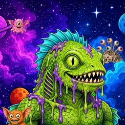 Oozlings #6484, Swamp Fish · Void Nebula