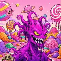 Oozlings #6492, Squid · Candy Planet
