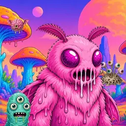 Oozlings #6493, Mutant Moth · Mushroom Desert