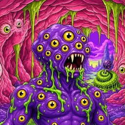 Oozlings #6495, Eyeball Cluster · Flesh Cave