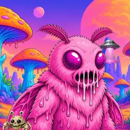 Oozlings #6498, Mutant Moth · Mushroom Desert