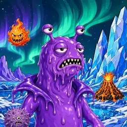 Oozlings #6501, Slug · Aurora Ice