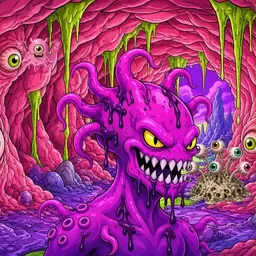Oozlings #6515, Squid · Flesh Cave