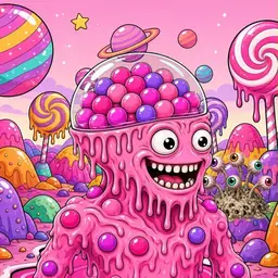 Oozlings #6524, Gumball Brain · Candy Planet