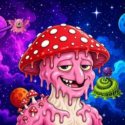 Oozlings #6532, Mushroom Head · Void Nebula