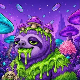 Oozlings #6540, Slime Sloth · Fungus Forest