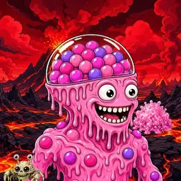 Oozlings #6542, Gumball Brain · Lava Fields