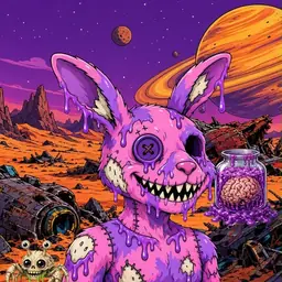 Oozlings #6548, Zombie Bunny · Ship Junkyard