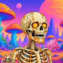 Oozlings #6549, Skull · Mushroom Desert