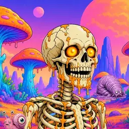 Oozlings #6553, Skull · Mushroom Desert