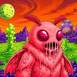 Oozlings #6555, Mutated Mutant Moth · Acid Lake