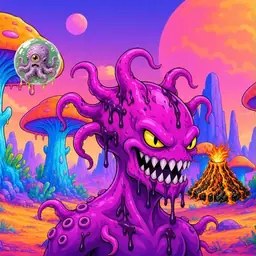 Oozlings #6560, Squid · Mushroom Desert
