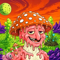 Oozlings #6562, Mutated Mushroom Head · Acid Lake