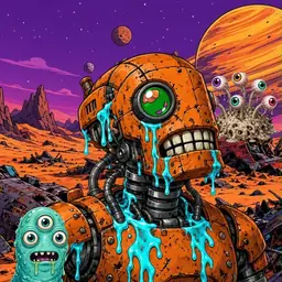 Oozlings #6574, Rusty Robot · Ship Junkyard