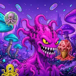 Oozlings #6580, Squid · Fungus Forest