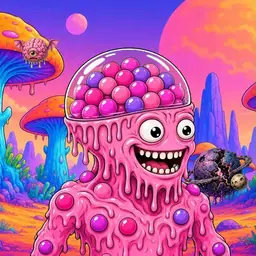 Oozlings #6582, Gumball Brain · Mushroom Desert