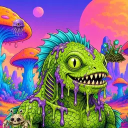 Oozlings #6588, Swamp Fish · Mushroom Desert