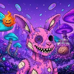 Oozlings #6595, Zombie Bunny · Fungus Forest