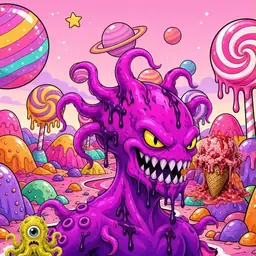 Oozlings #6613, Squid · Candy Planet