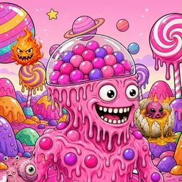 Oozlings #6619, Gumball Brain · Candy Planet