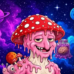 Oozlings #662, Mushroom Head · Void Nebula