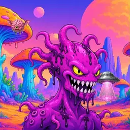 Oozlings #6622, Squid · Mushroom Desert