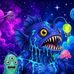 Oozlings #6625, Anglerfish · Void Nebula