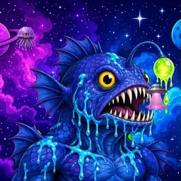 Oozlings #6627, Anglerfish · Void Nebula