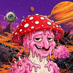 Oozlings #6628, Mushroom Head · Ship Junkyard