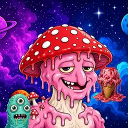 Oozlings #6638, Mushroom Head · Void Nebula