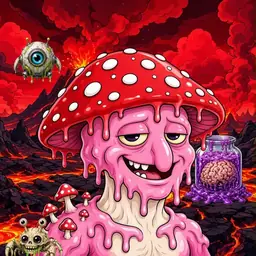 Oozlings #6643, Mushroom Head · Lava Fields