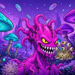 Oozlings #6644, Squid · Fungus Forest