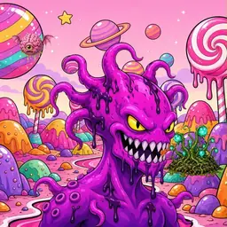 Oozlings #6647, Squid · Candy Planet