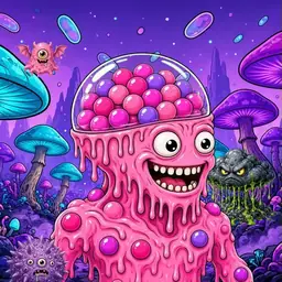 Oozlings #6653, Gumball Brain · Fungus Forest