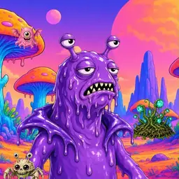 Oozlings #6656, Slug · Mushroom Desert