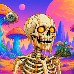 Oozlings #6658, Skull · Mushroom Desert