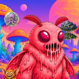 Oozlings #6659, Mutated Mutant Moth · Mushroom Desert