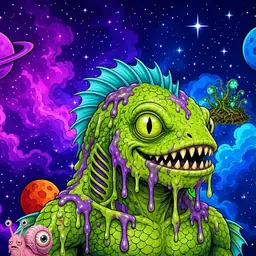 Oozlings #6662, Swamp Fish · Void Nebula