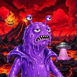 Oozlings #6667, Slug · Lava Fields