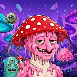 Oozlings #6668, Mushroom Head · Fungus Forest