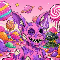 Oozlings #667, Zombie Bunny · Candy Planet