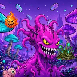 Oozlings #6672, Squid · Fungus Forest