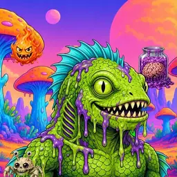 Oozlings #6675, Swamp Fish · Mushroom Desert